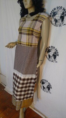 Patchwork Dress MED Check A Herman
