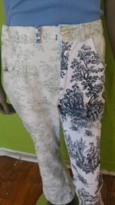 Toile Patchwork  Mens Jeans  34 X 32