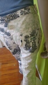 Toile Patchwork  Mens Jeans  34 X 32