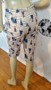 Edwardian French Print S -M  29" USA Capris 