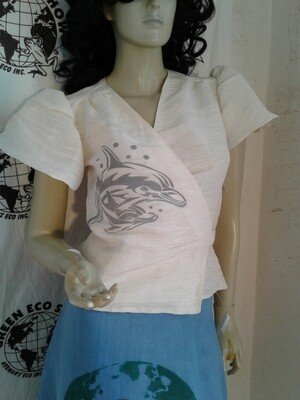 Hemp Silk wrap Top M Hermans Hemp Endangered