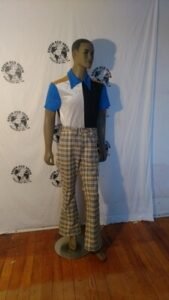 Mens Plaid Western Pants 34 bells