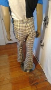Mens Plaid Western Pants 34 bells