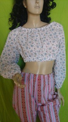 Crop Top Flowers M