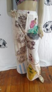 Womens High waisted Patchwork Pants 30' X 30 