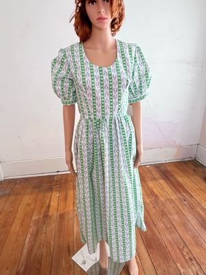 Striped Ticking Dress By a Herman S 26-27 W