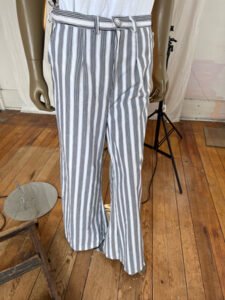 Mens Striped High Waisted Bells Pants Hermans 36