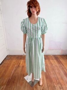 Striped Ticking Dress By a Herman S 26-27 W