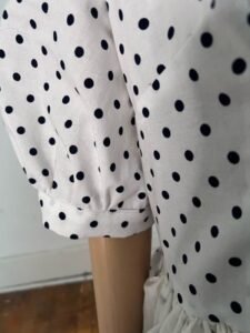 Polkadot Dress Lace Peplum Hermans Eco USA 33" waist