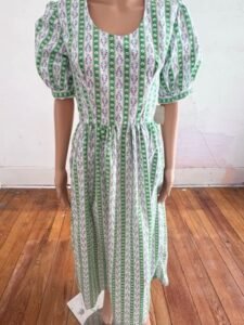 Striped Ticking Dress By a Herman S 26-27 W