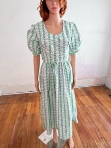 Striped Ticking Dress By a Herman S 26-27 W