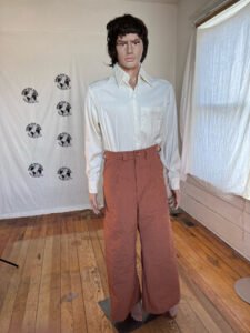 Mens Check Wide Leg Pants 32"