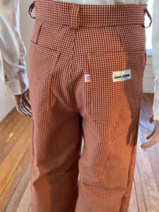 Mens Check Wide Leg Pants 32"