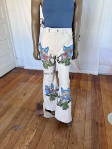Mens Cowboy Dog Jeans 36 Canvas