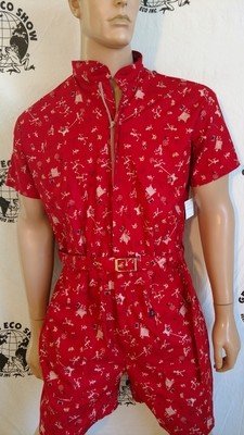 Mens Romper Robot Print L
