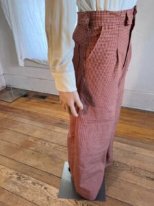 Mens Check Wide Leg Pants 32"
