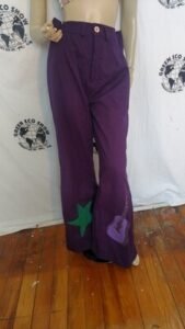 Womens High Waisted  Applique Bells with Rhinestones 30" W