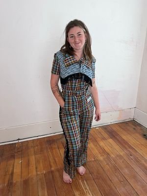 Womens Western Jumpsuit Polkadot S