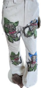Mens Cowboy Dog Jeans 36 Canvas
