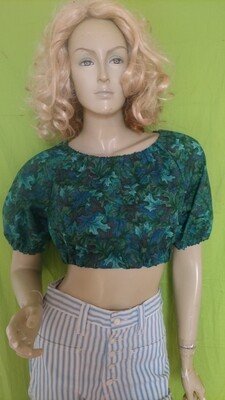 Green Leaf Crop Top  M
