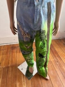 Men Airbrushed Endangered Species Pants 31