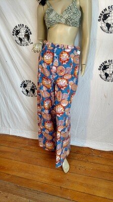 Womens Nautical Bell Bottoms L 29" W 