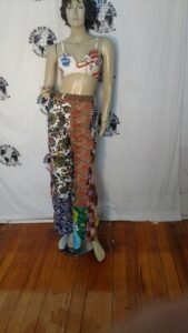 Womens Patchwork Pants 28" 