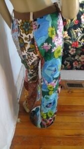 Womens Patchwork Pants 28" 