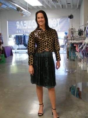 Womens Sequen Black Gold Jacket