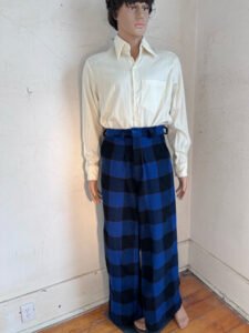 Mens Wool Buffalo Plaid Bell Bottoms 30"