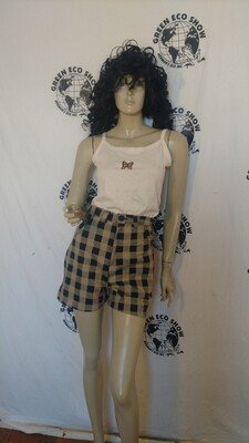 Womens Check Shorts 28"