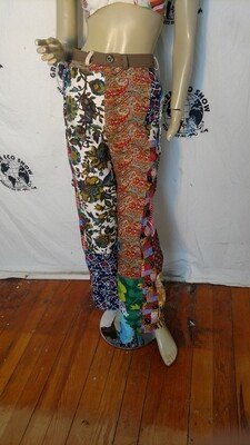 Womens Patchwork Pants 28" 