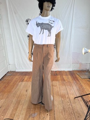 Mens Wide Leg Pants tan 34