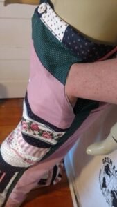 Womens Patchwork Pants Bells 28" W