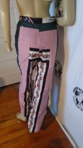Womens Patchwork Pants Bells 28" W