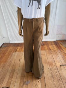 Mens Wide Leg Pants tan 34