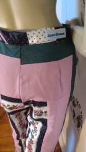 Womens Patchwork Pants Bells 28" W