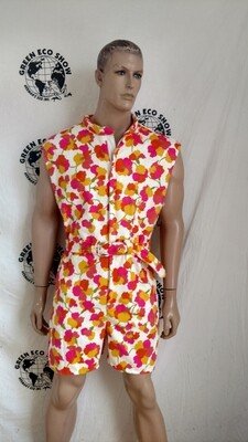Mens Romper Terry Cloth  L Sleeveless
