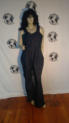 Womens Denim Jumpsuit L indigo