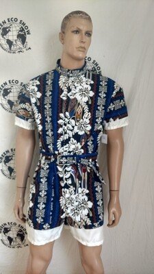 Mens Romper Hawaiian Print  Surf L