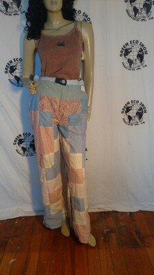 Womens Patchwork bells Pants w 31"