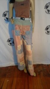 Womens Patchwork bells Pants w 31"