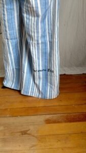 Womens Striped Bell Bottom Pants Jeans L  36" W