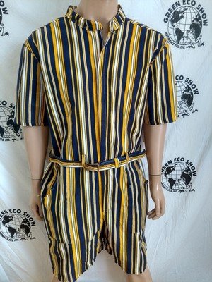 Mens Romper XXL Striped