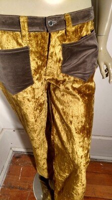 Womens Velvet Gold Pants S USA