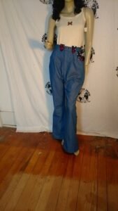 Womens Wesrtern Jeans w 30" Red White Blue USA