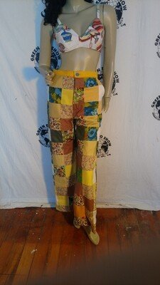 Womens Patchwork Pants bells W 30" USA