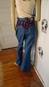 Womens Wesrtern Jeans w 30" Red White Blue USA