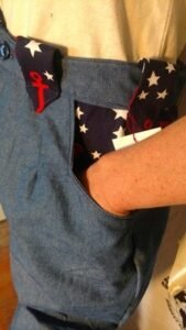 Womens Wesrtern Jeans w 30" Red White Blue USA