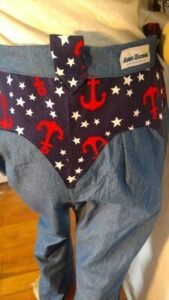 Womens Wesrtern Jeans w 30" Red White Blue USA